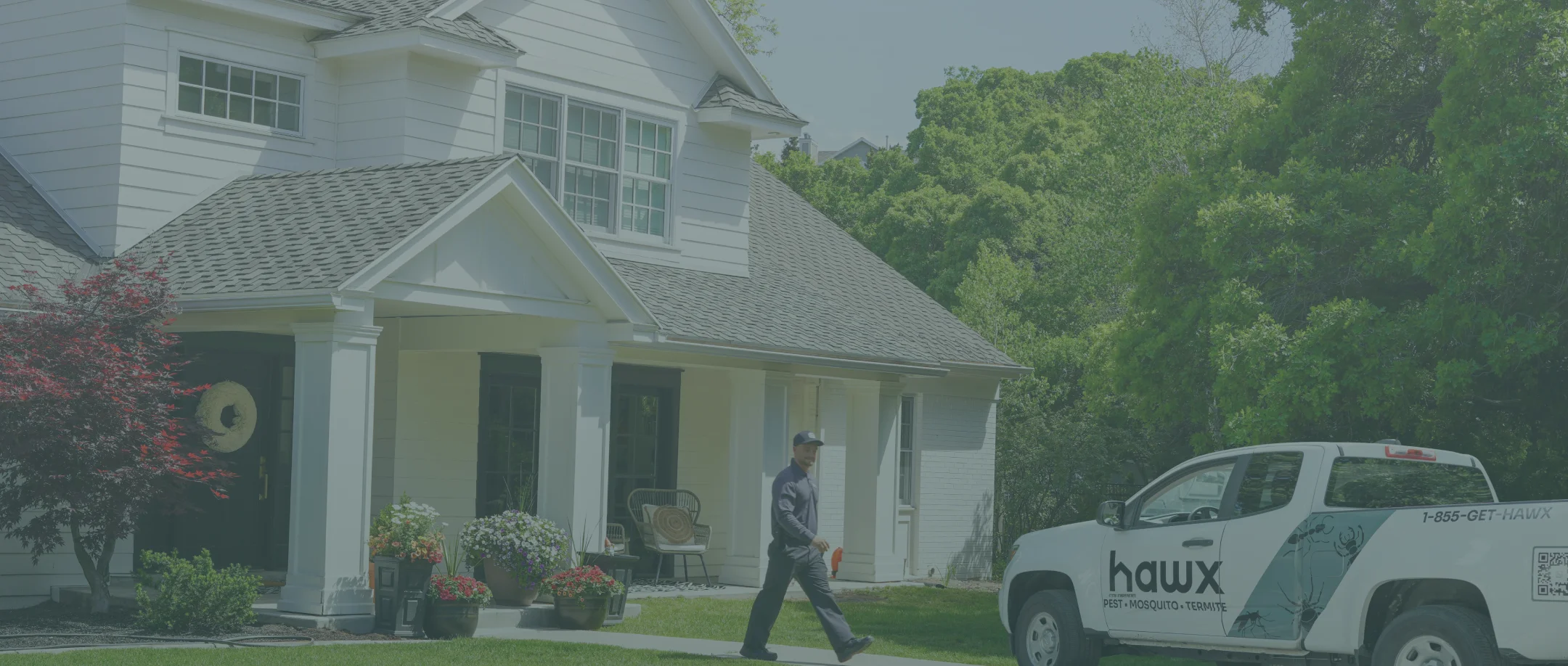 Hawx Smart Pest Control technician arriving at your home